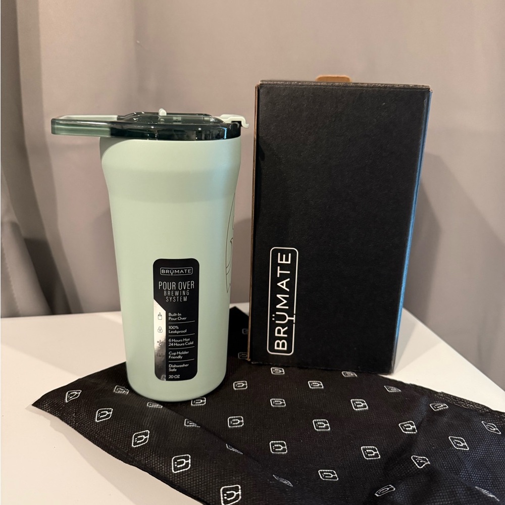 NWT BrüMate Pour Over CUSTOM Brewing Tumbler - Sage Green